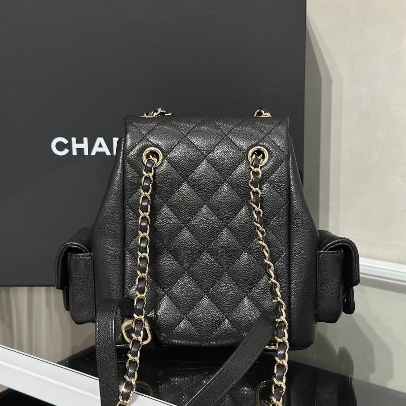 CHANEL Duma炸藥後背包 - 小號黑金-3