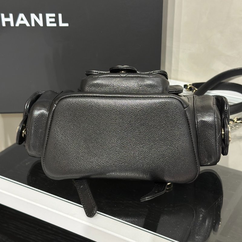 CHANEL Duma炸藥後背包 - 小號黑金-4
