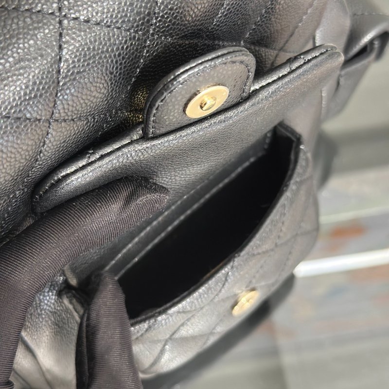 CHANEL Duma炸藥後背包 - 小號黑金-5