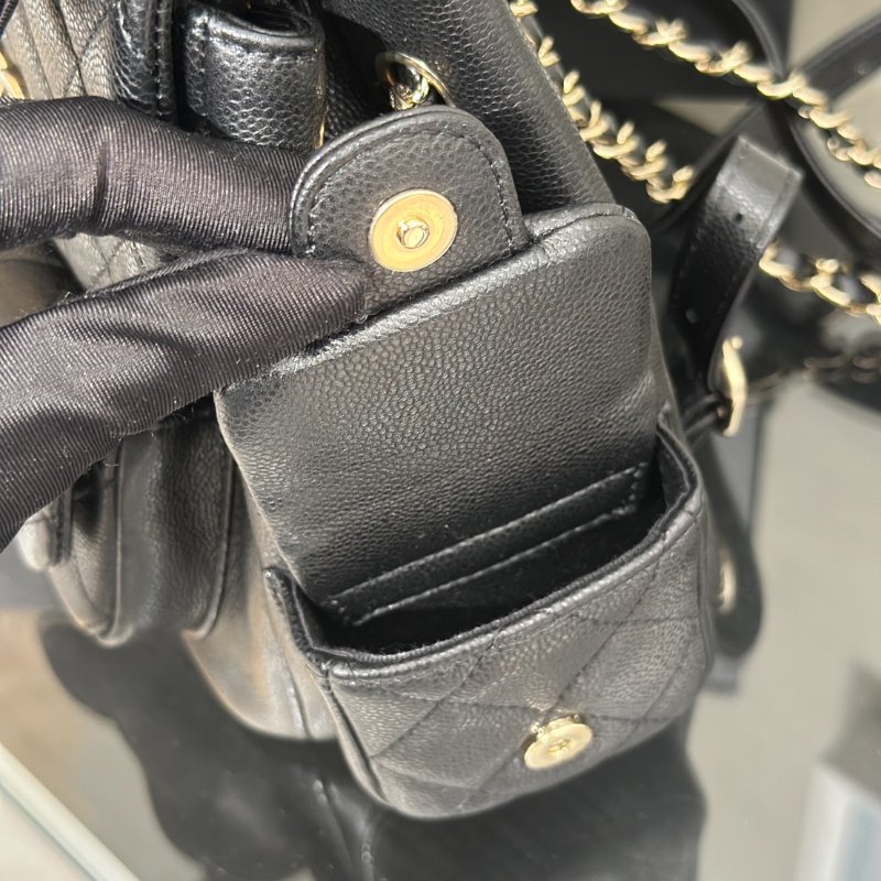CHANEL Duma炸藥後背包 - 小號黑金-7
