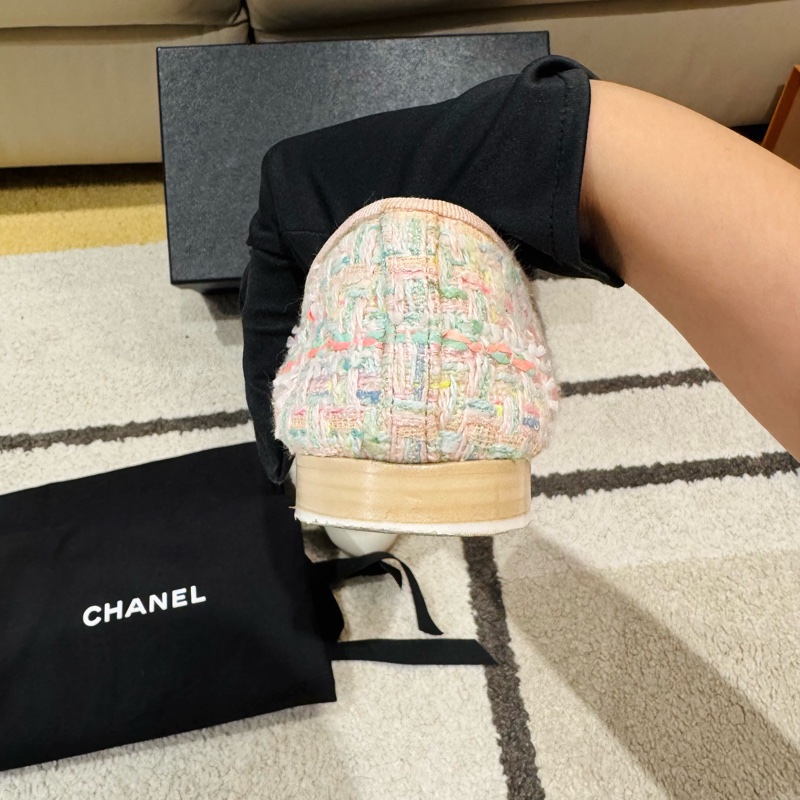 Chanel 香奈兒 Ballet flats 粉色毛呢芭蕾舞鞋/淑女鞋/38.5號/95新美品-3
