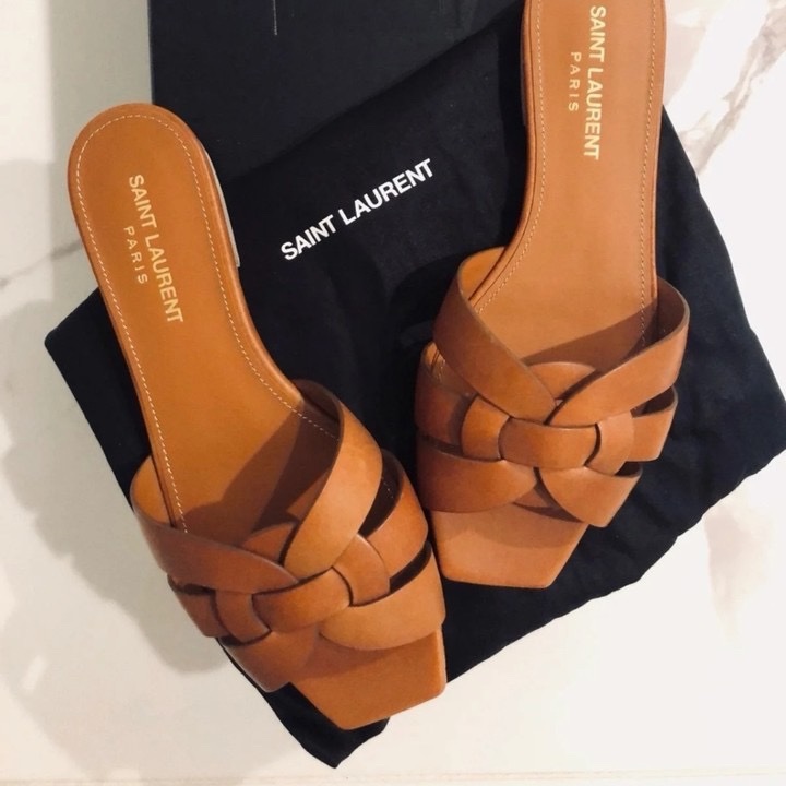 Saint Laurent 女士 TRIBUTE光滑穆勒涼鞋34 34.5 35 35.5 36 36.5 37 37.5 38 38.5 39 39.5 40 40.5 41 41.5 42碼-3