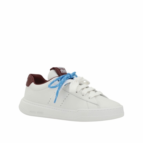 Miu Miu 女士 系帶低幫休閒鞋35.5 36 36.5 37 37.5 38 38.5 39 40碼