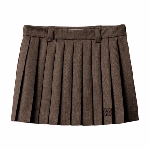 Miu Miu 女士 褶襇罩布迷你裙IT-36 IT-38 IT-40 IT-42 IT-44碼