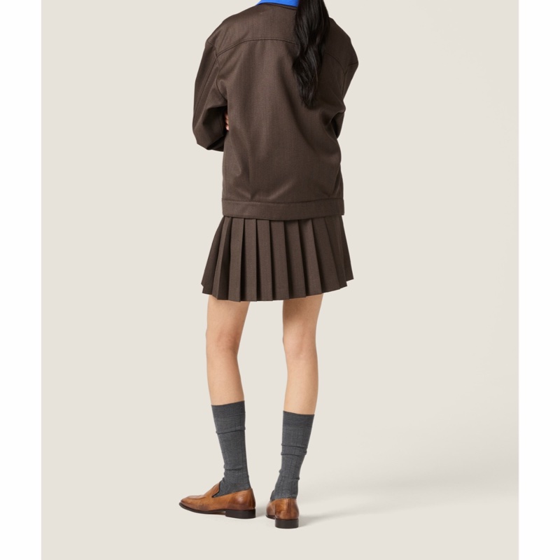 Miu Miu 女士 褶襇罩布迷你裙IT-36 IT-38 IT-40 IT-42 IT-44碼-3