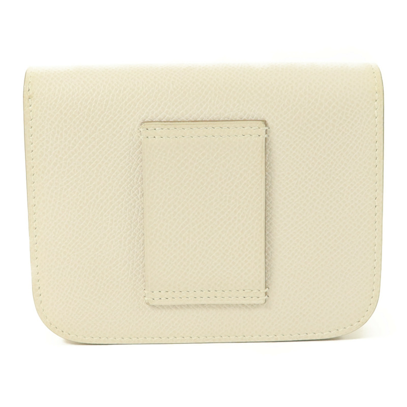 HERMES Epsom皮革Constance Slim錢包Blanc-1
