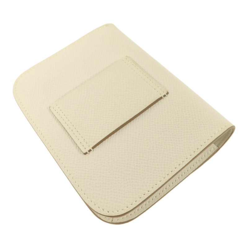 HERMES Epsom皮革Constance Slim錢包Blanc-3