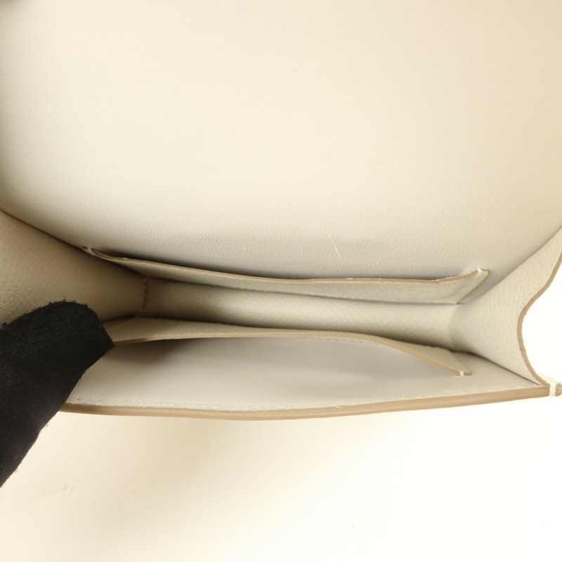 HERMES Epsom皮革Constance Slim錢包Blanc-4