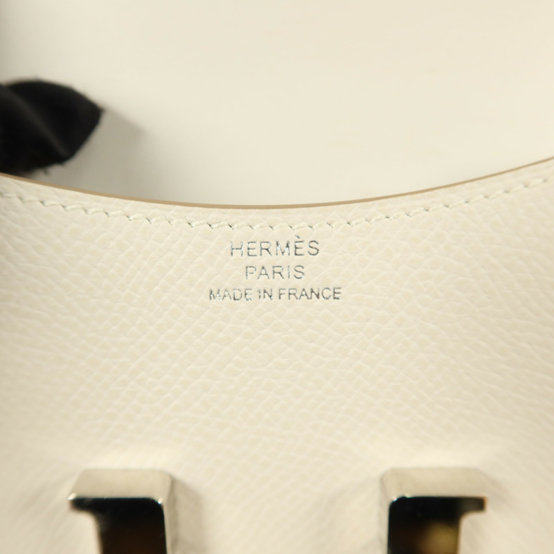 HERMES Epsom皮革Constance Slim錢包Blanc-5