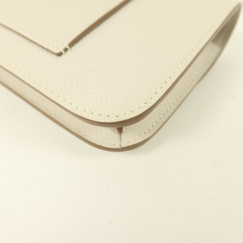 HERMES Epsom皮革Constance Slim錢包Blanc-12