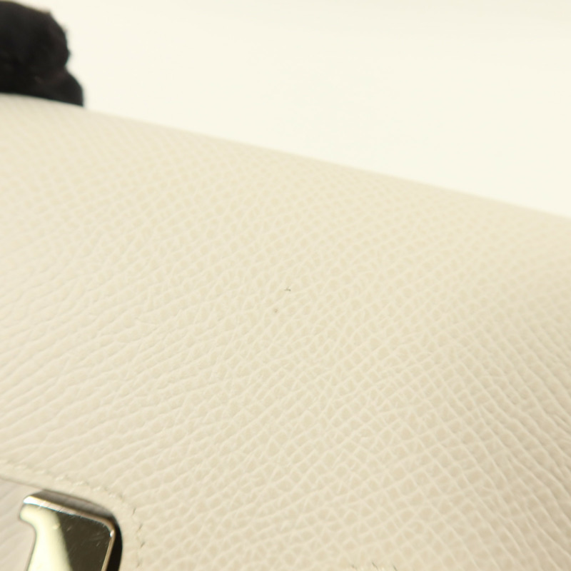 HERMES Epsom皮革Constance Slim錢包Blanc-14