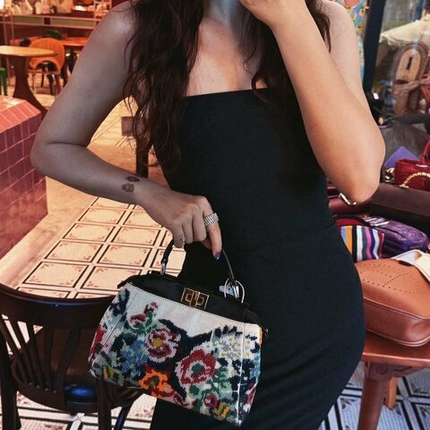 ️Fendi 串珠peekaboo手提斜背包23*18*11 98新配件肩帶塵袋