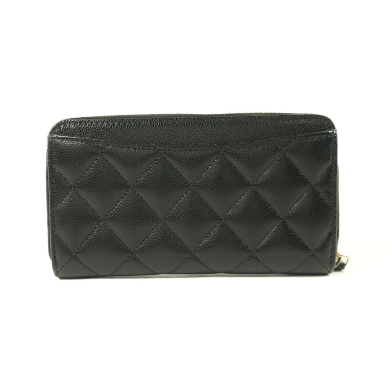 CHANEL 牛皮皮革Zipper Wallet錢包-1