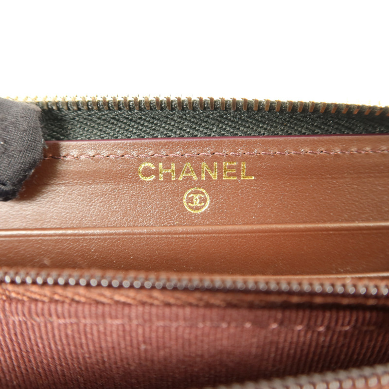 CHANEL 牛皮皮革Zipper Wallet錢包-5