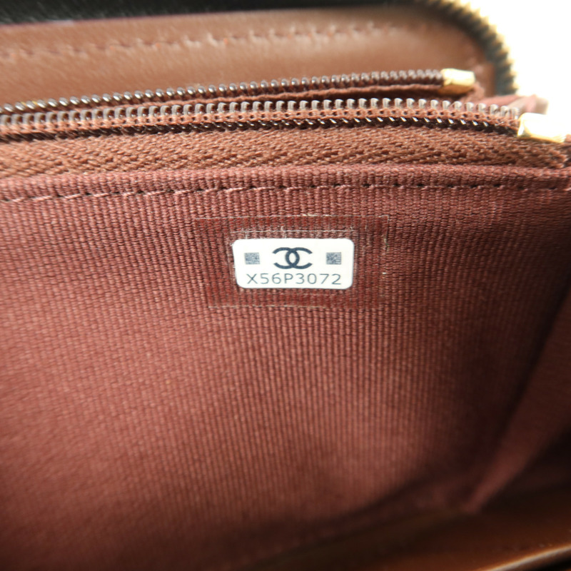 CHANEL 牛皮皮革Zipper Wallet錢包-7