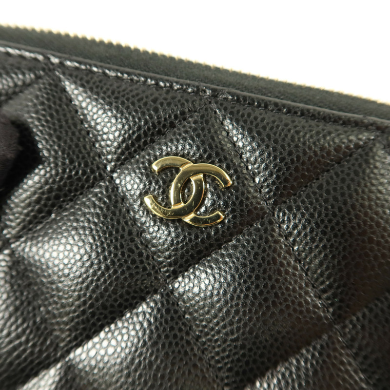 CHANEL 牛皮皮革Zipper Wallet錢包-10