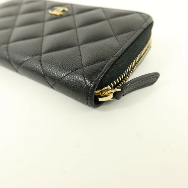 CHANEL 牛皮皮革Zipper Wallet錢包-11