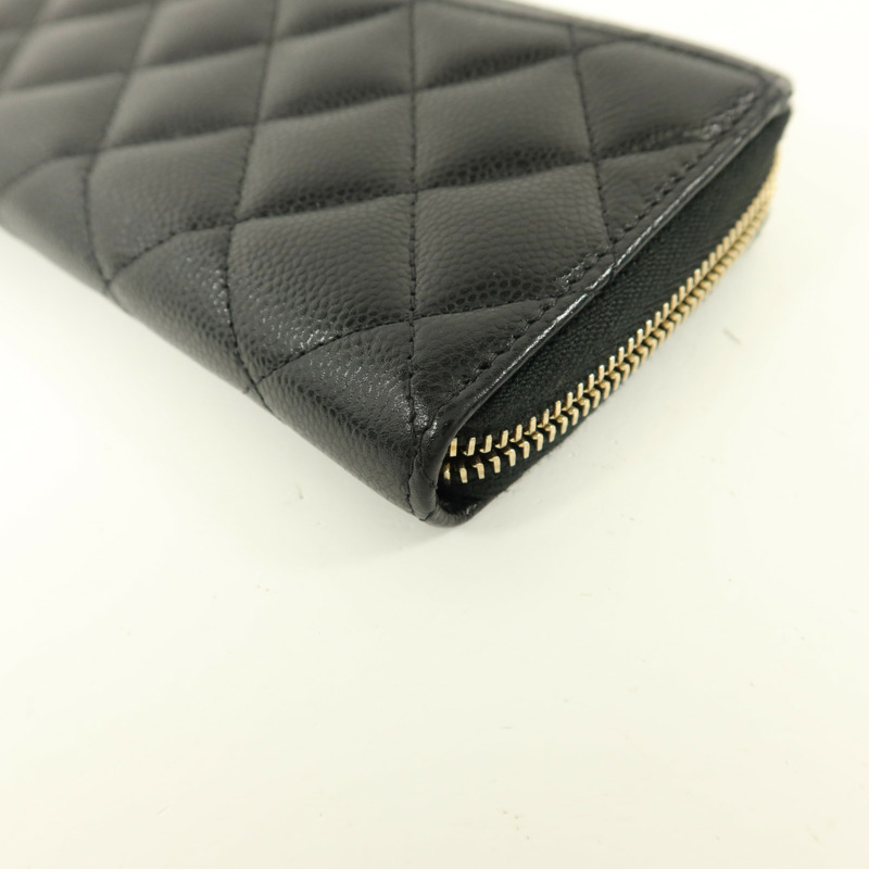 CHANEL 牛皮皮革Zipper Wallet錢包-13