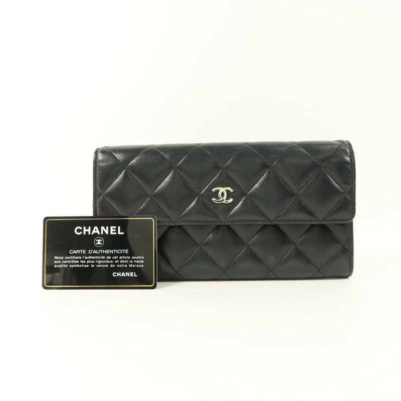 CHANEL 羊皮皮革Bifold Wallet長錢包-9
