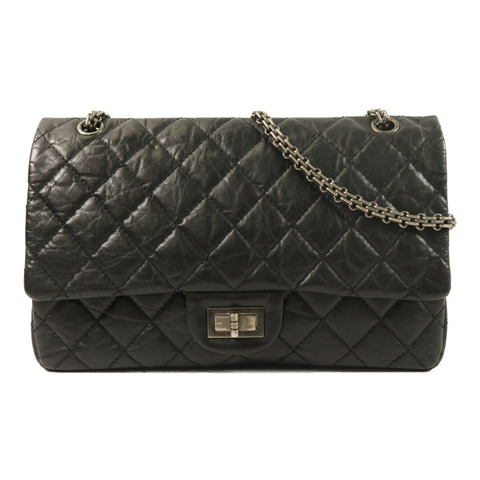 CHANEL 牛皮皮革2.55 Large鏈帶肩背袋