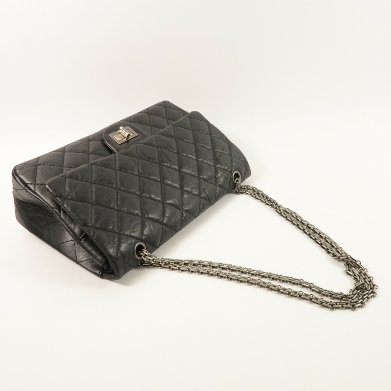 CHANEL 牛皮皮革2.55 Large鏈帶肩背袋-8