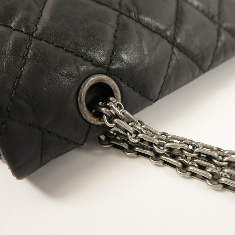 CHANEL 牛皮皮革2.55 Large鏈帶肩背袋-9