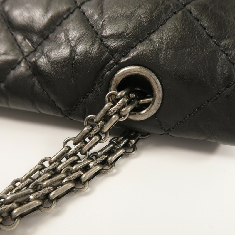 CHANEL 牛皮皮革2.55 Large鏈帶肩背袋-10