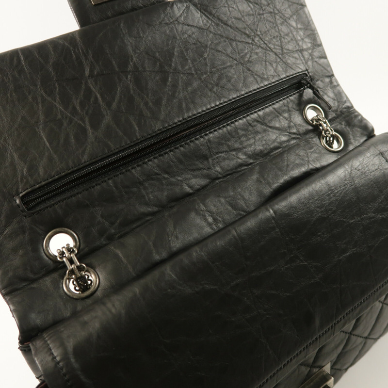 CHANEL 牛皮皮革2.55 Large鏈帶肩背袋-12