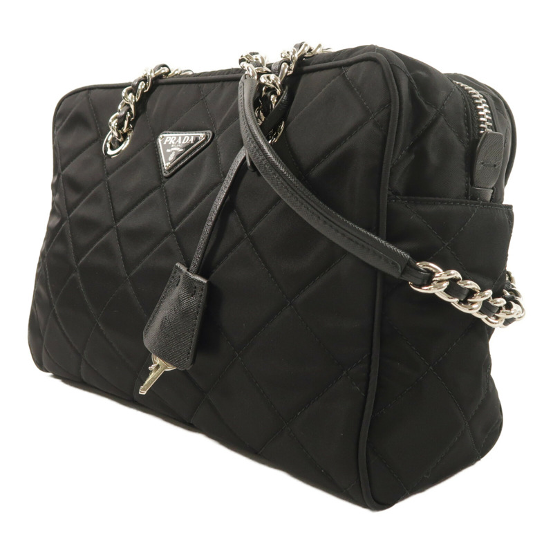 PRADA 尼龍Chain Shoulder鏈帶肩背袋-2