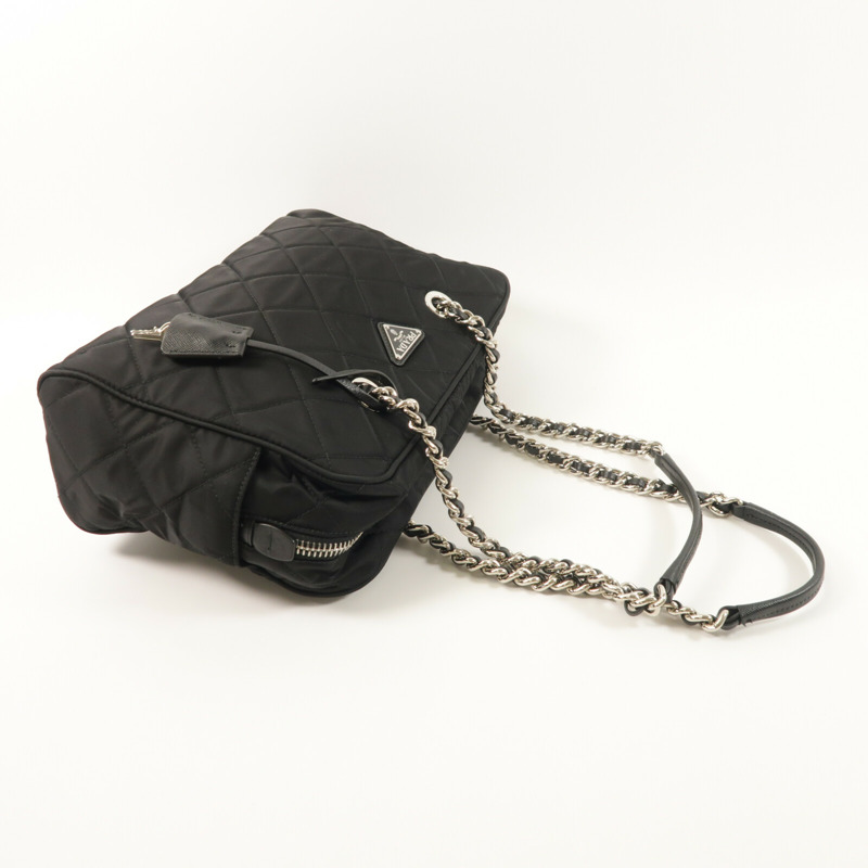 PRADA 尼龍Chain Shoulder鏈帶肩背袋-8