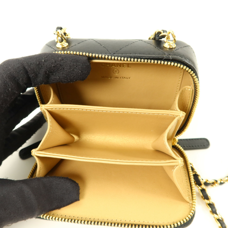 CHANEL 羊皮皮革Clutch with Chain肩背袋-4