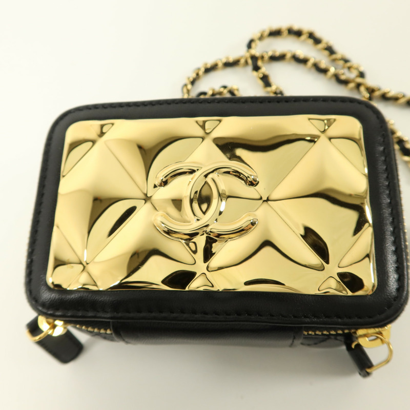 CHANEL 羊皮皮革Clutch with Chain肩背袋-10