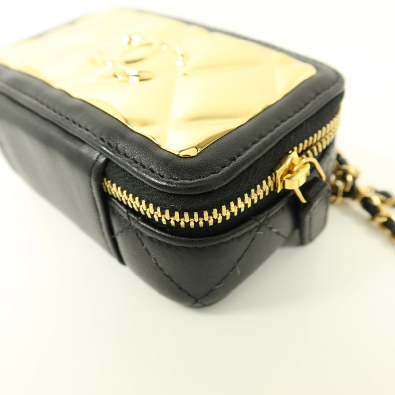 CHANEL 羊皮皮革Clutch with Chain肩背袋-12