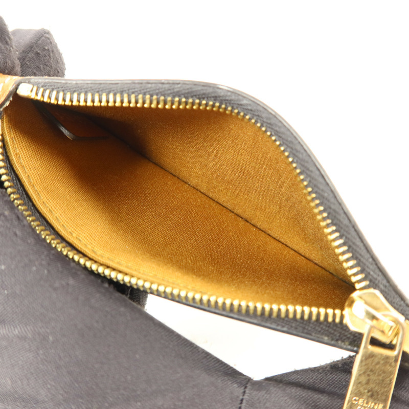 CELINE 塗層帆布/牛皮皮革Zipped Compact Card Holder卡片套-4