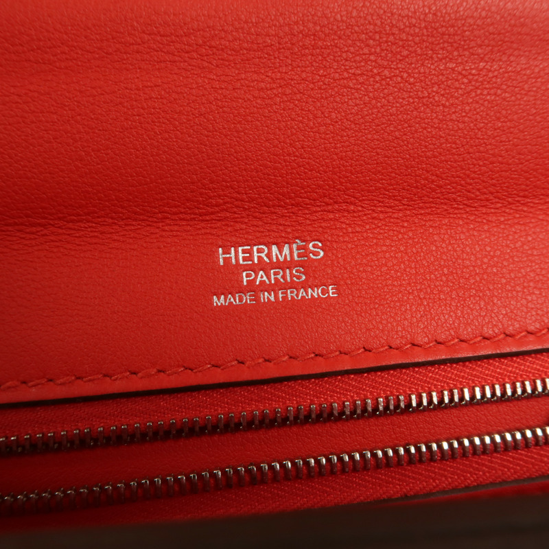 HERMES Togo/Swift皮革24/24 29cm手挽肩背兩用袋Rouge De Coeur-5