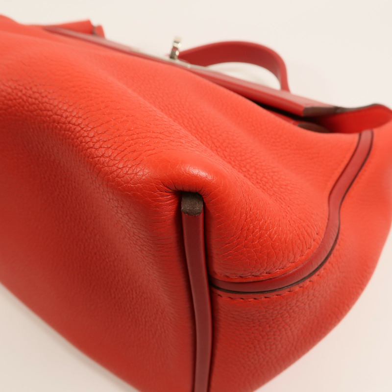 HERMES Togo/Swift皮革24/24 29cm手挽肩背兩用袋Rouge De Coeur-10
