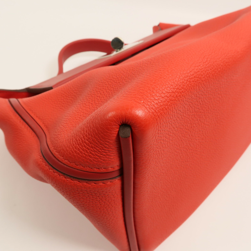 HERMES Togo/Swift皮革24/24 29cm手挽肩背兩用袋Rouge De Coeur-11