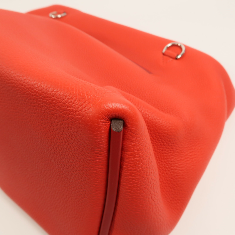 HERMES Togo/Swift皮革24/24 29cm手挽肩背兩用袋Rouge De Coeur-12