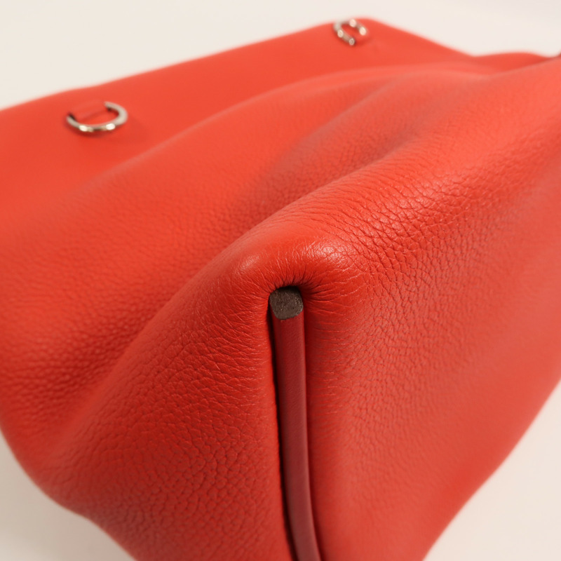 HERMES Togo/Swift皮革24/24 29cm手挽肩背兩用袋Rouge De Coeur-13