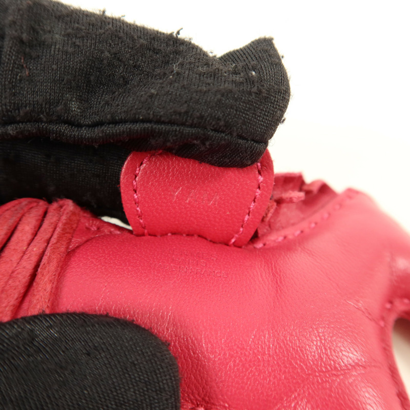 HERMES Milo皮革Rodeo PM掛飾Framboise-5