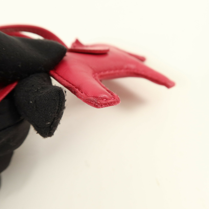 HERMES Milo皮革Rodeo PM掛飾Framboise-10