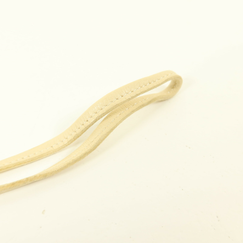 HERMES Milo皮革Rodeo PM掛飾Sesame/Vert Criquet-12