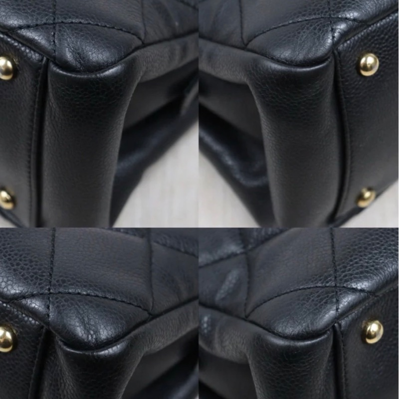 「JL精品代購」9新 Chanel 香奈兒 荔枝牛皮 托特包 拉鏈款-6