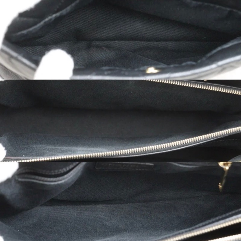 「JL精品代購」9新 Chanel 香奈兒 荔枝牛皮 托特包 拉鏈款-7