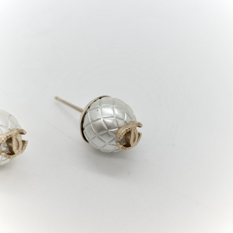 Chanel 香奈兒 CC 珍珠 球型 耳環-3