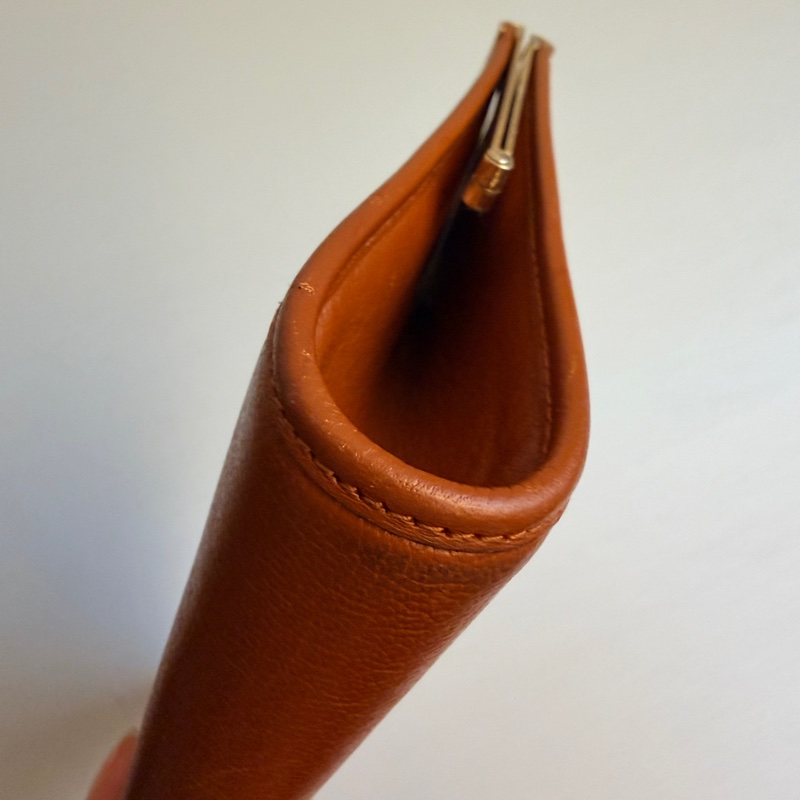 Christian Dior 迪奧真皮棕色手拿包 宴會包 CD logo-5