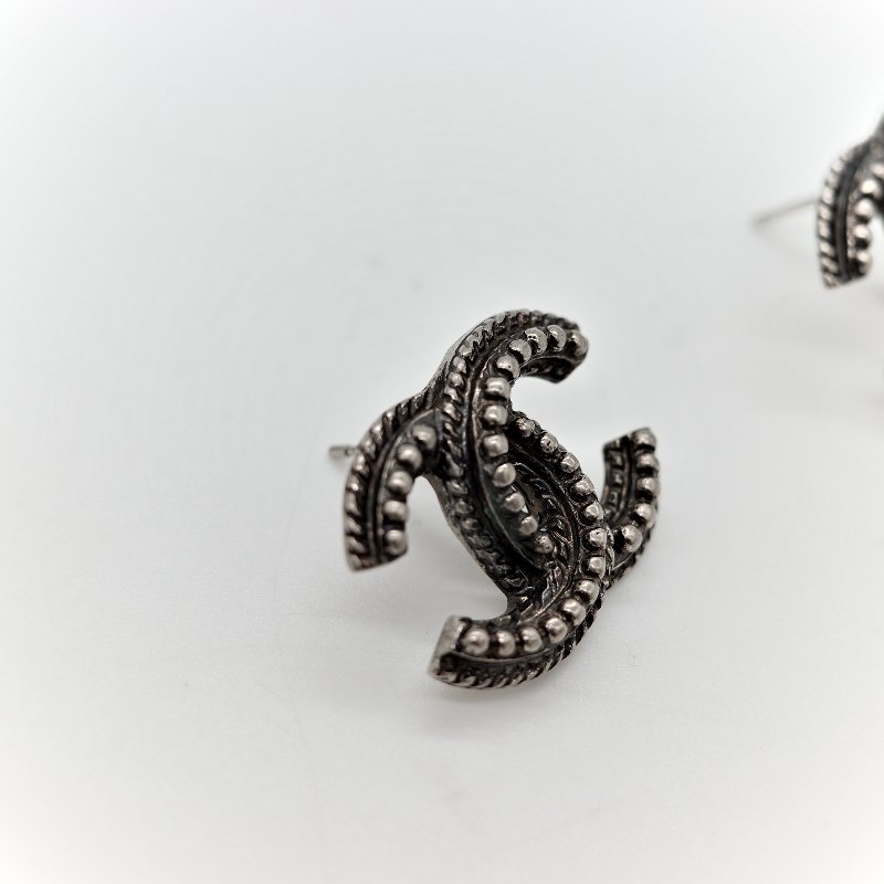 Chanel 香奈兒 CC 復古 立體 耳環-2