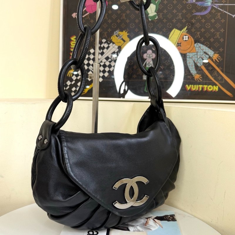 ️Chanel 黑銀餃子包 35*26 98新配件塵袋-2