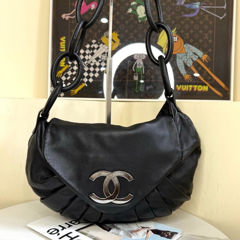 ️Chanel 黑銀餃子包 35*26 98新配件塵袋-3