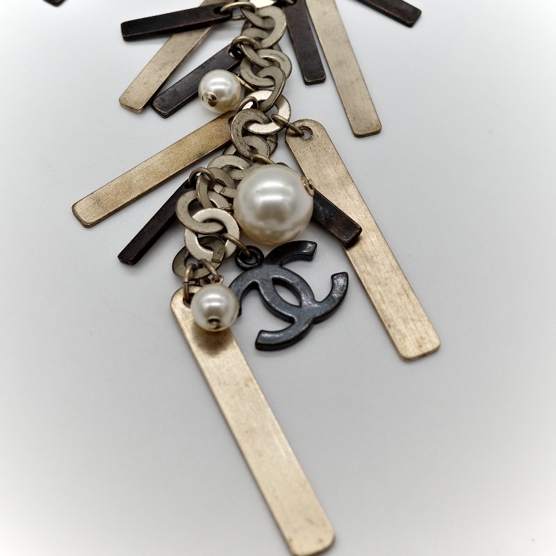 Chanel 香奈兒 珍珠 掛牌 項鍊-3